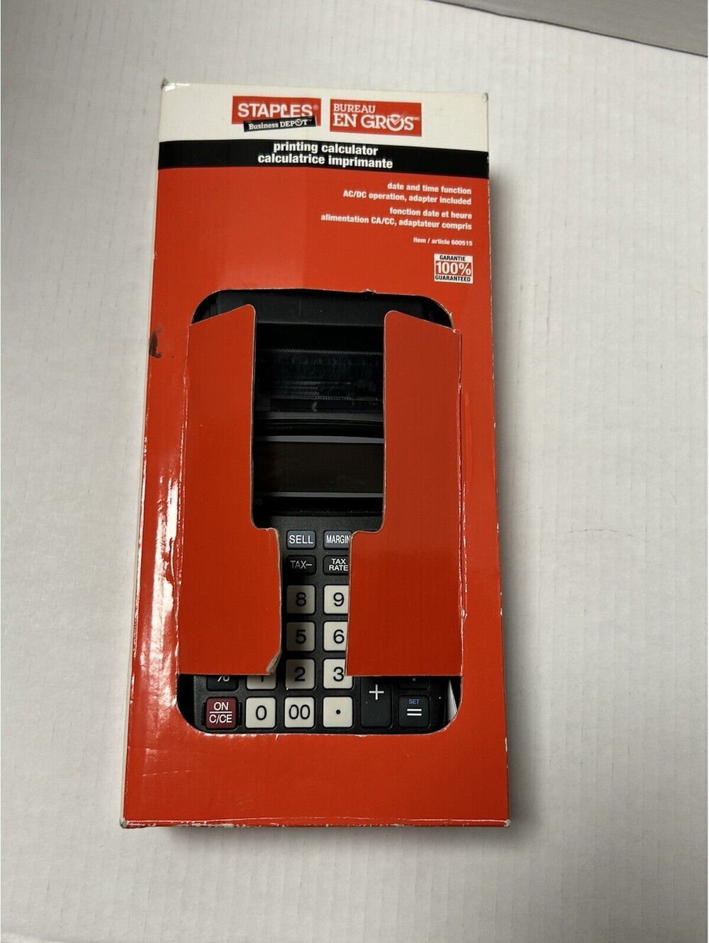 Staples SPL-P100 Printing Calculator 12 Digit Desktop Adding Machine